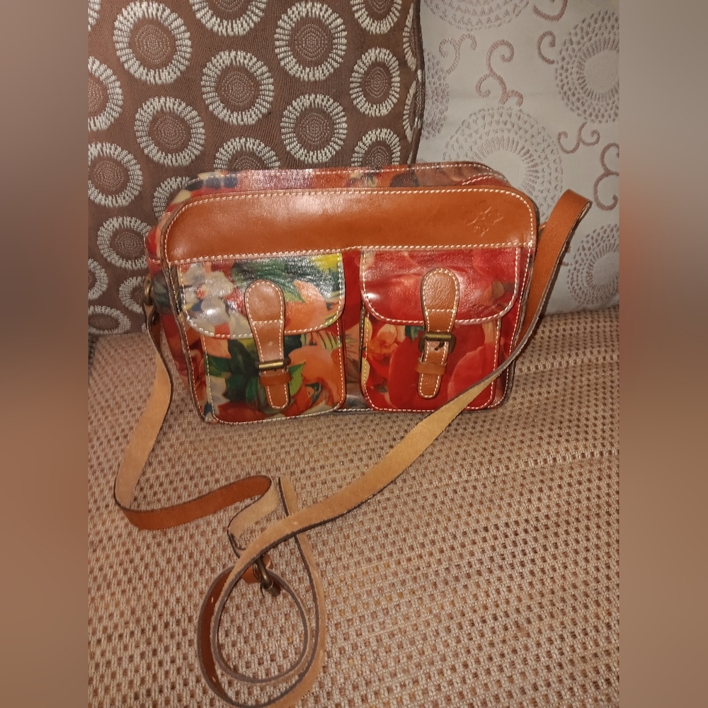Patricia Nash floral leather bag